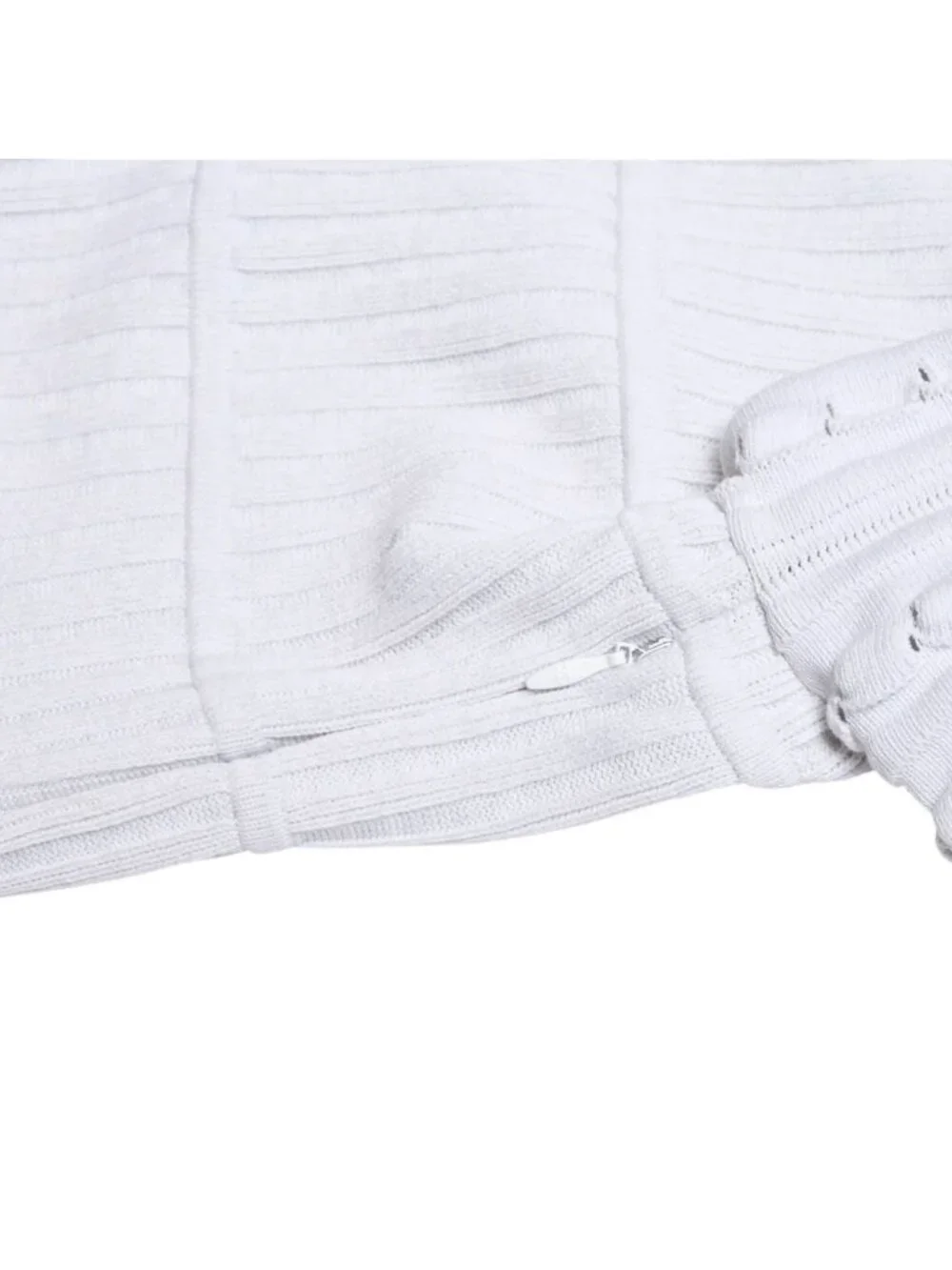 Chanel Ecru Fringe Dress Cotton White